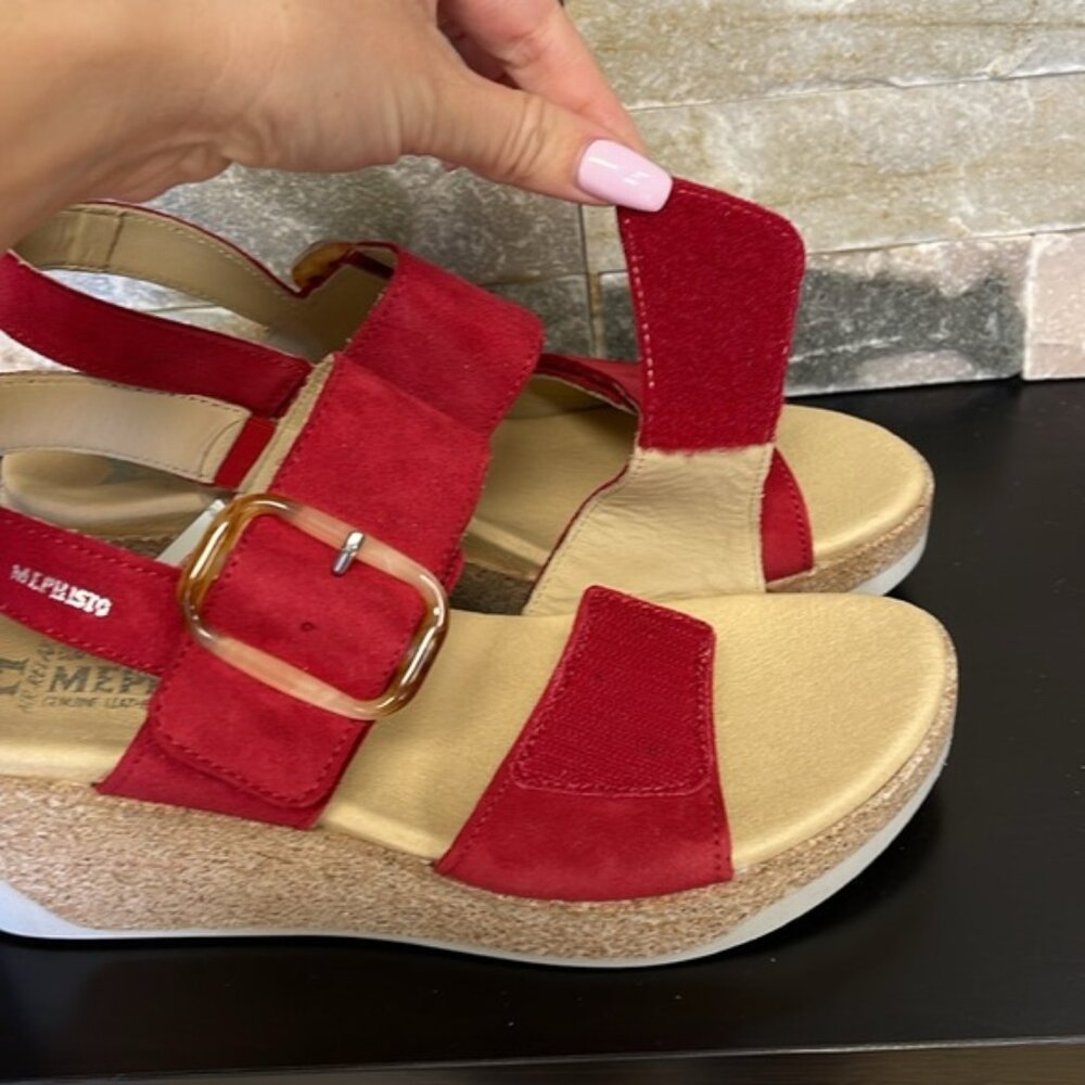 🎁 Mephisto Giulia Dual Strap Velcro Wedge Sandal - Picture 10 of 14